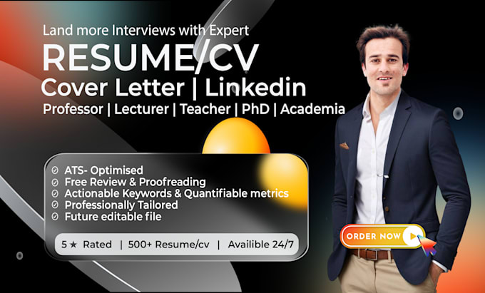 craft teacher, lecturer, professor, graduate and phd resume or cv