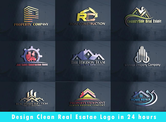 design clean real estate logo in 24 hours