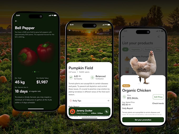 develop farmer marketplace app, livestock management app, farmer ecommerce app