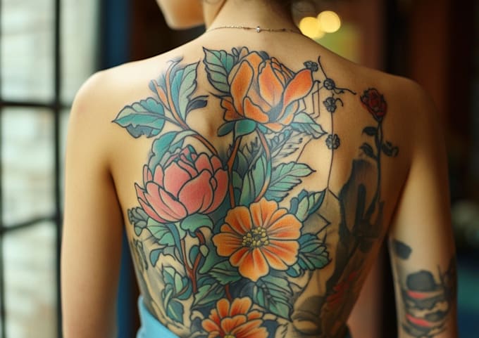 desing a custom tattoo sleeve art for you