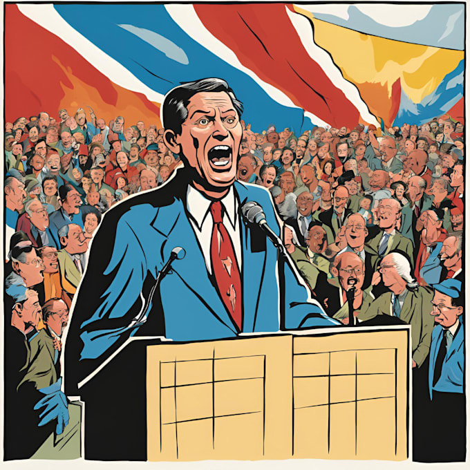 create any current political cartoon