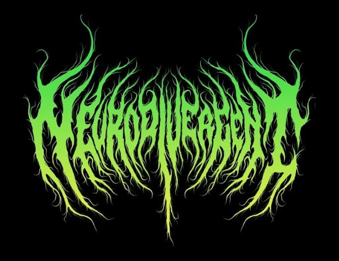 make a premium hand drawn black metal logo