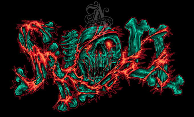 draw skulls art illustration