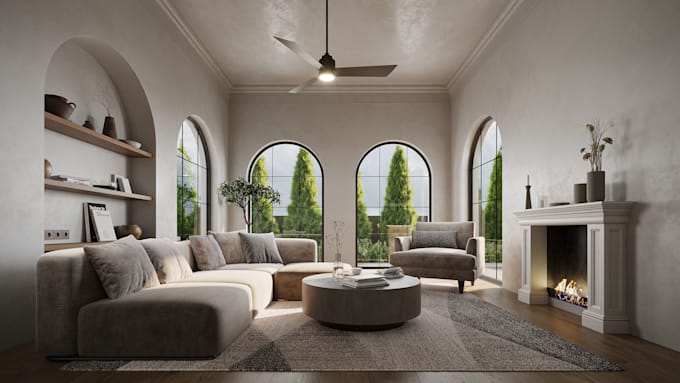 create photorealistic 3d interior rendering and archviz