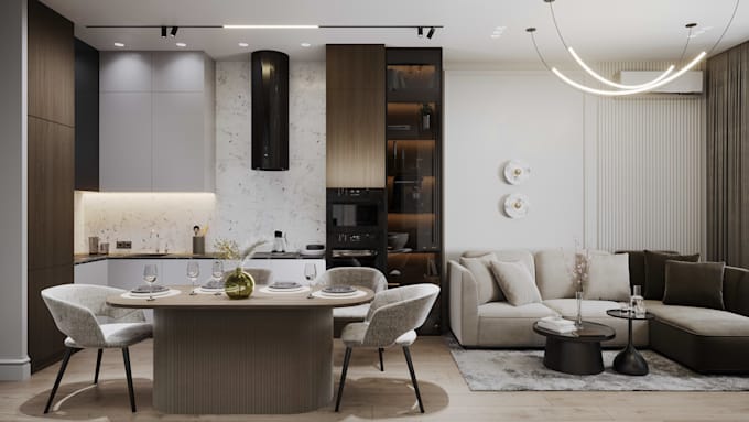 create photorealistic 3d interior rendering and archviz