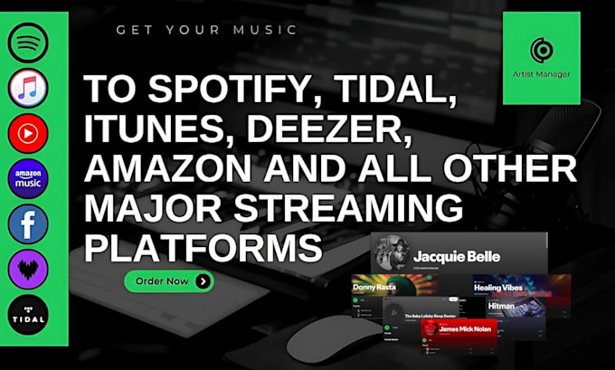 upload your music to spotify, itunes, tidal, etc