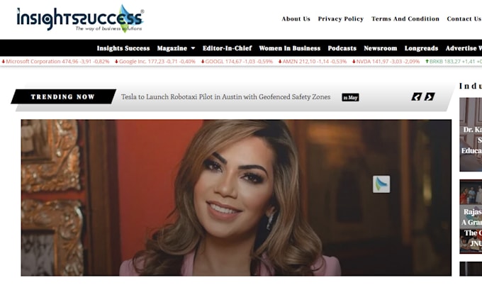 publish an interview or article on insights success
