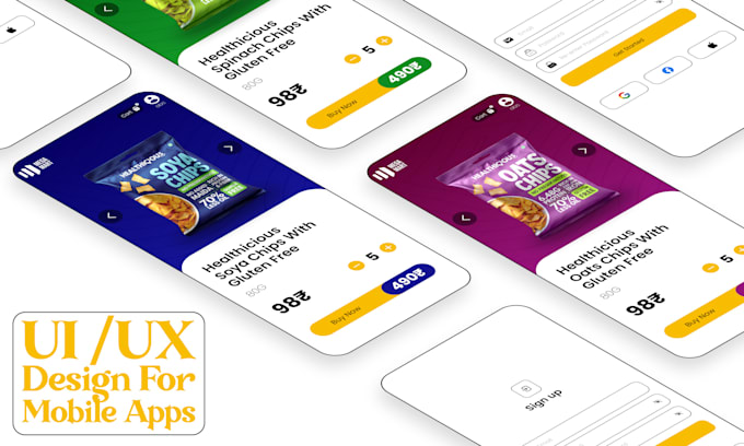 Create stunning mobile app ui ux design by Vijaybhatt1710 | Fiverr