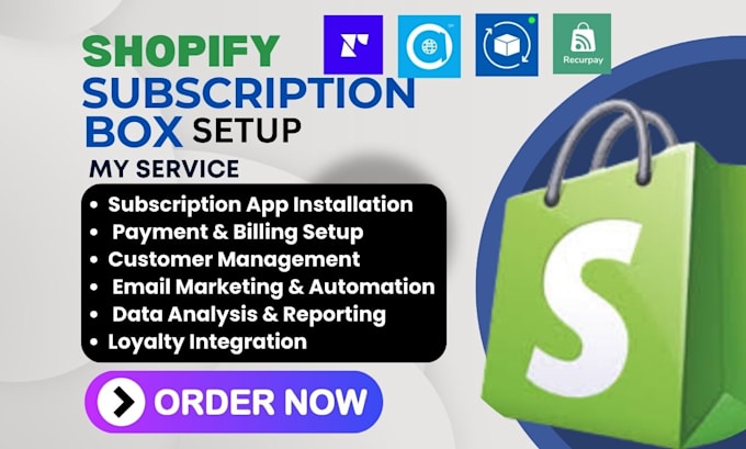 setup shopify subscription box with recurpay appstle recharge seal subscription