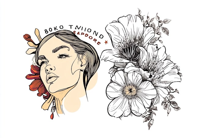 make a minimalist lineart tattoo design or illustration