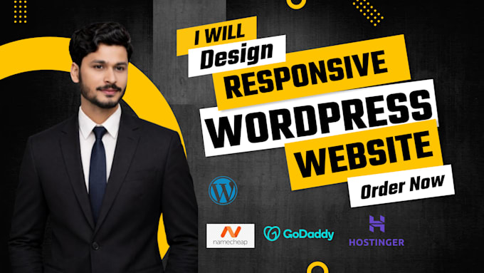 build wordpress website on namecheap hostinger bluehost  godaddy and many more
