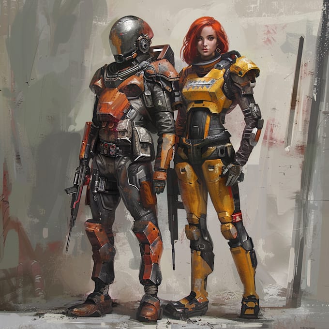 Make sci fi character illustration and design by Nikoracvds | Fiverr