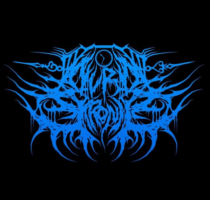 sketch an old school black metal logo