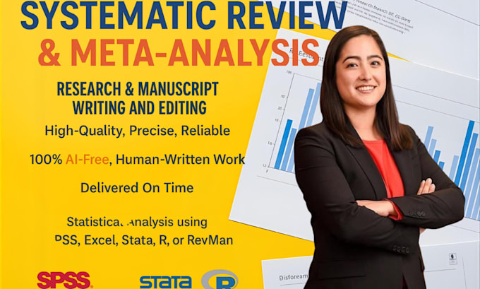 perform systematic review, meta analysis, research and manuscript writing
