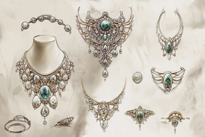 professional jewelry sketch design your concept