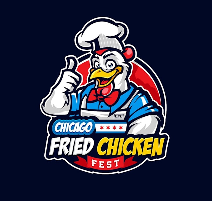design chicago fried chicken fest logo