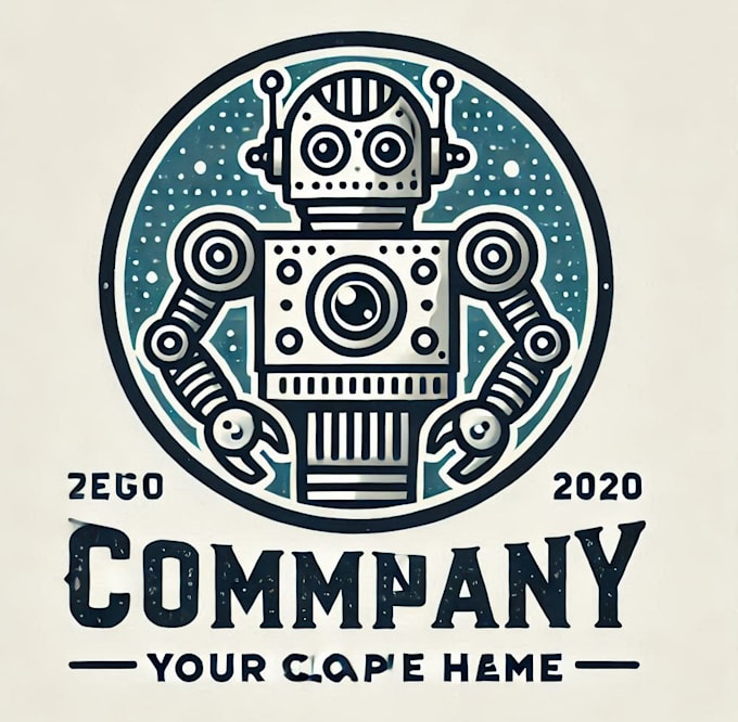 design luxury robot logo