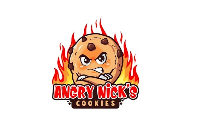 design wonderful angry cookie logo