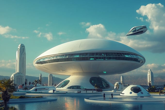 Draw a sci fi and science fiction futuristic city art by Heavenly49 ...