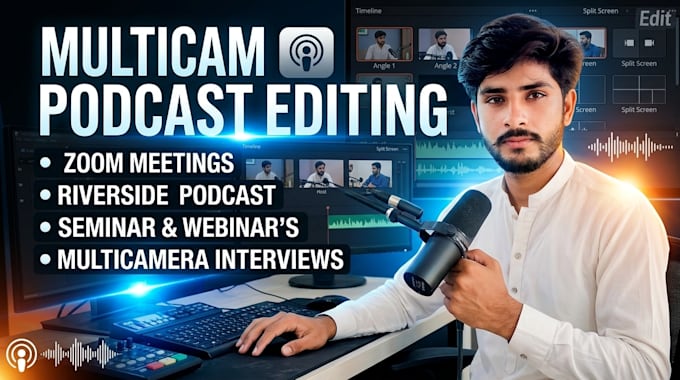 edit multicam interviews and riverside podcast video editing