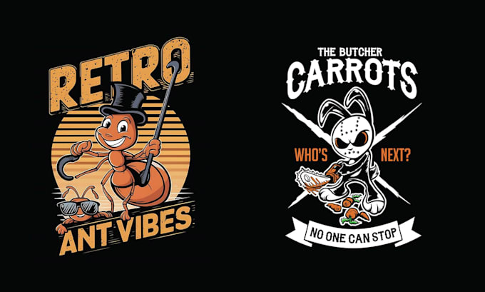 design retro cartoon bee pest control logo