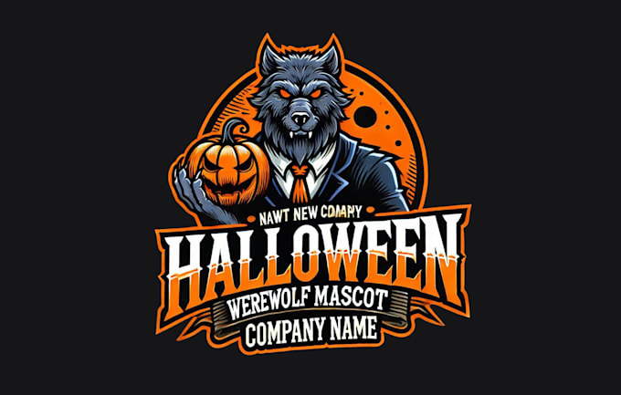 create halloween werewolf mascot logo within 12 hours