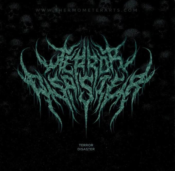 make a grindcore inspired death metal logo