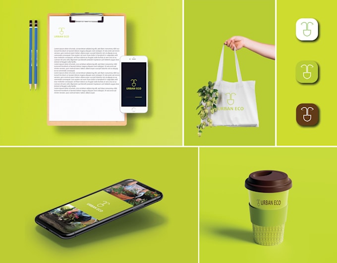 Do minimalist modern logo and brand identity with full branding kit by ...