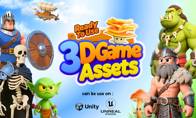 create 3d modelling of game assets for video games
