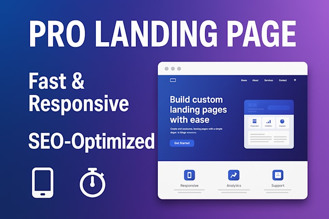 a fast one page landing site for your small business with free hosting setup