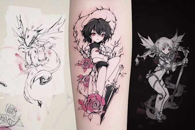 make your dream anime, manga tattoo design