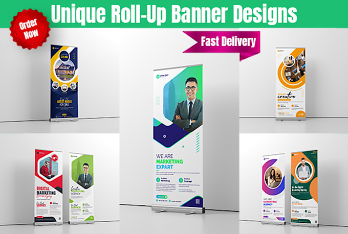 do custom print ready roll up banner designs for events and promotions