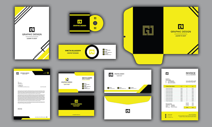 design minimal business cards, logo, and full stationery