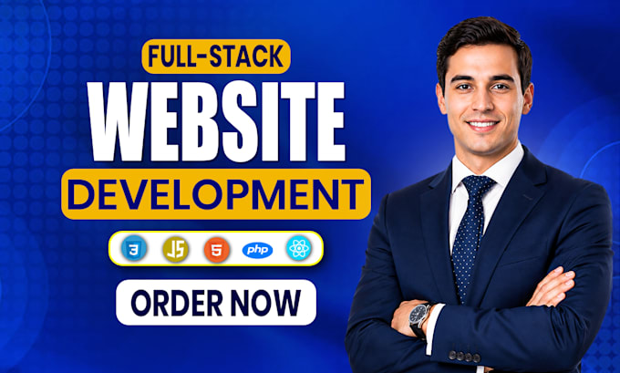 do custom full stack website development as front end full stack web developer