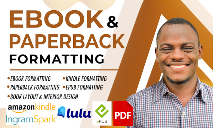 do book formatting, book layout design, and ebook design