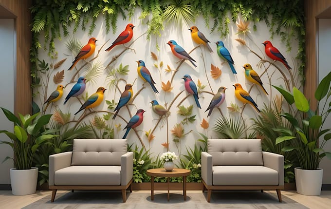 do trendy architectural 3d wall art with ai custom designs
