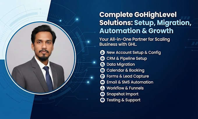 set up gohighlevel, migrate your CRM and provide maintenance