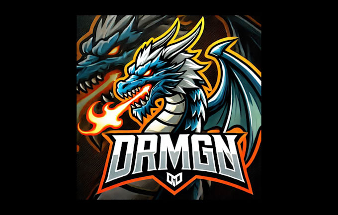 design unique dragon head mascot logo in just two days