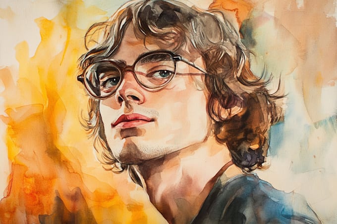 draw your portrait in a watercolor