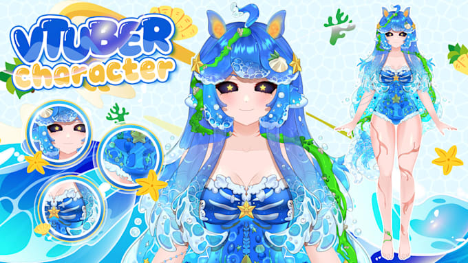 design and rig high quality live 2d vtuber model for your stream