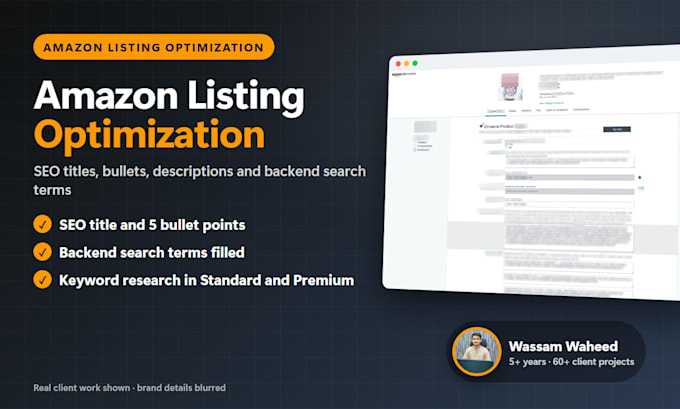 do amazon listing optimization with SEO copywriting