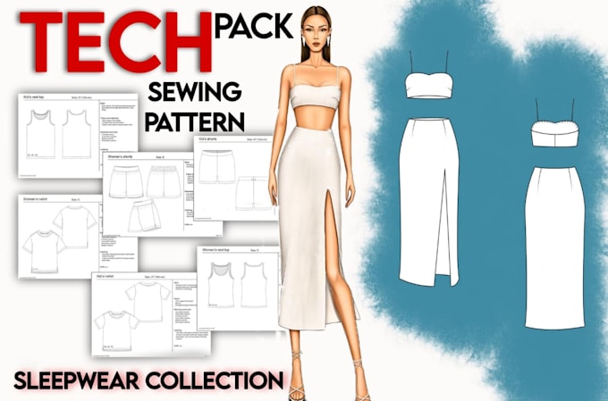do technical fashion tech pack design clothing tech pack flat sketch tech pack