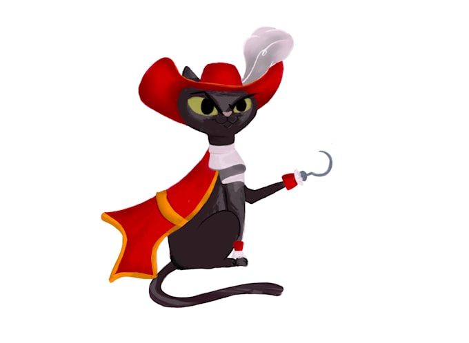 design quirky cat dressed logo