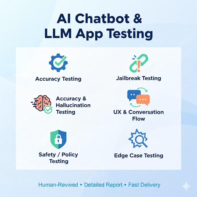 test ai chatbot llm and nlp models for accuracy, bias, QA and performance
