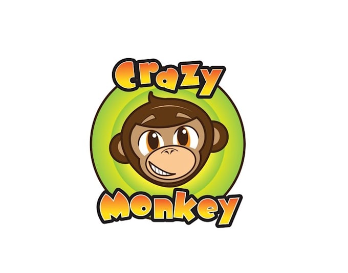 make helpful crazy monkey and gaming logo