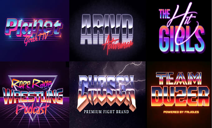 design custom 80s 90s vintage retro logo