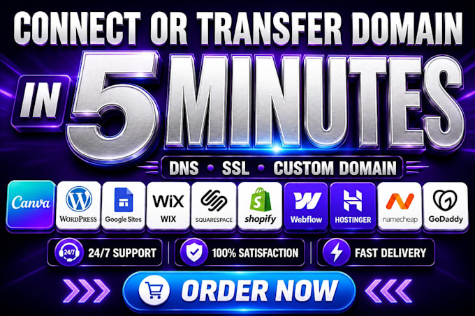 connect domain or transfer domain to google site,canva,wix,shopify,squarespace