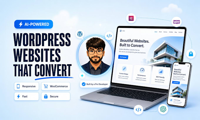 design and develop a responsive wordpress website