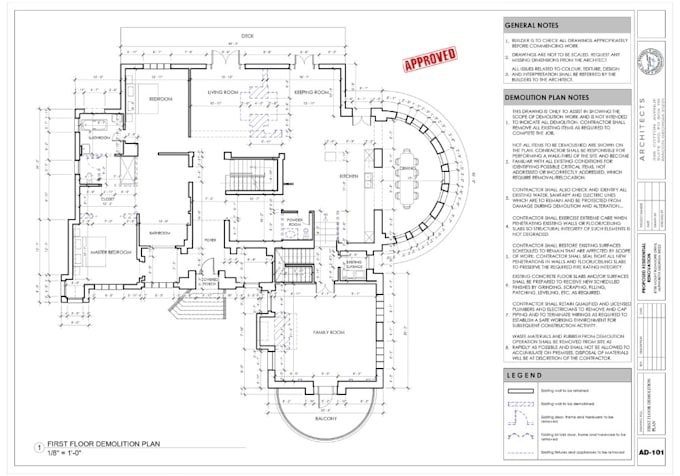 Draw and stamp floor plans, mep, site plans, hvac, adu for city permit ...
