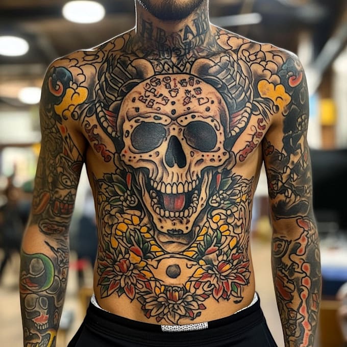 draw a attractive american traditional tattoo design